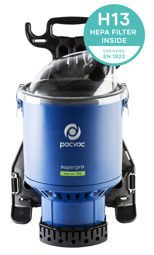 Superpro micron 700 HEPA rated commercial backpack vacuum